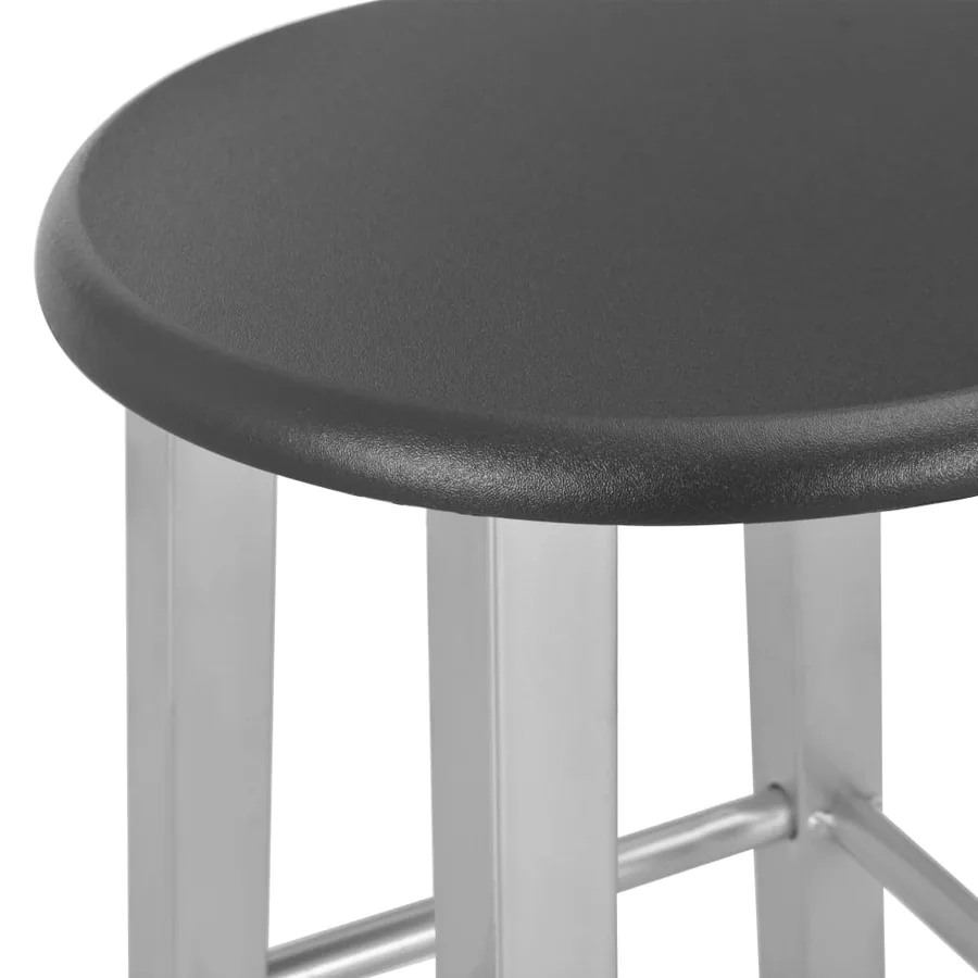 Ensemble de bar 3 pcs Bois et acier Noir - 8