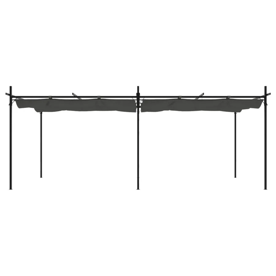 Pergola avec toit rétractable anthracite 589x292x230 cm - 3