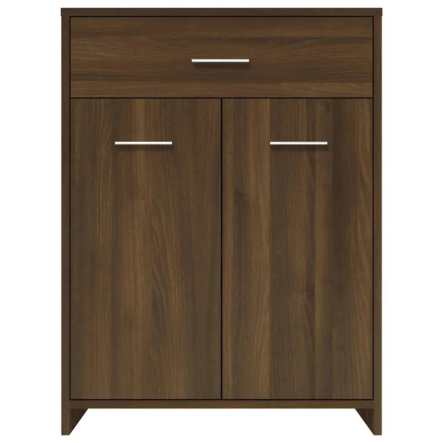 Armoire de bain Chêne marron 60x33x80 cm Bois d'ingénierie - 5