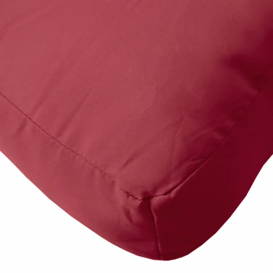 Coussins de palette lot de 2 rouge bordeaux tissu - 7