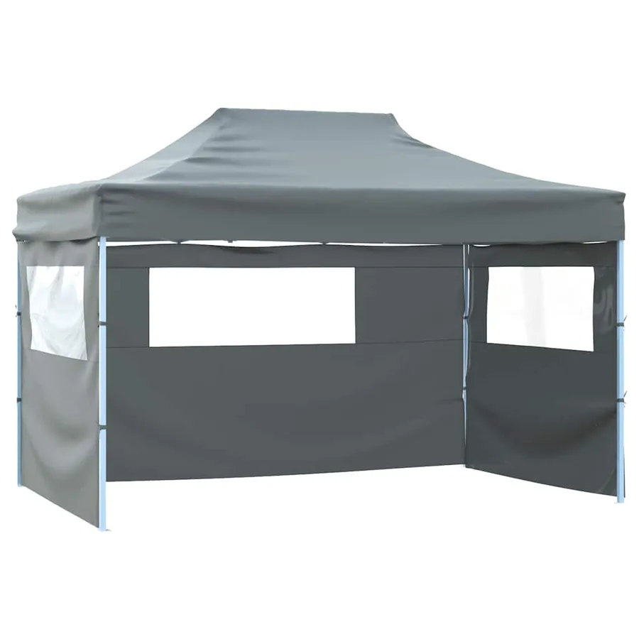 Tente pliable avec 4 parois latérales 3 x 4,5 m Anthracite - 3
