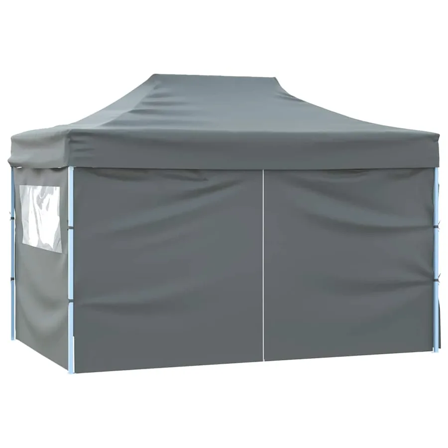 Tente pliable avec 4 parois latérales 3 x 4,5 m Anthracite - 5