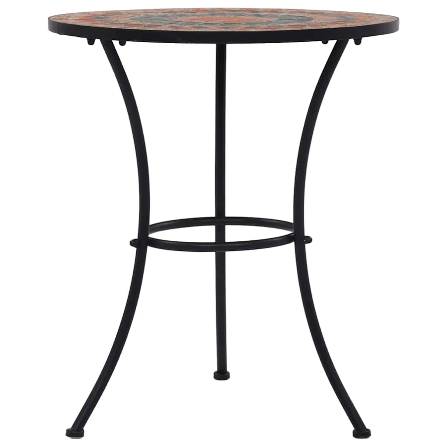 Table de bistro mosaïque Orange/gris 60 cm Céramique - 3