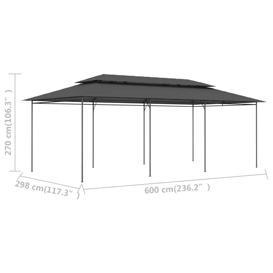 Belvédère 600x298x270 cm Anthracite - 6