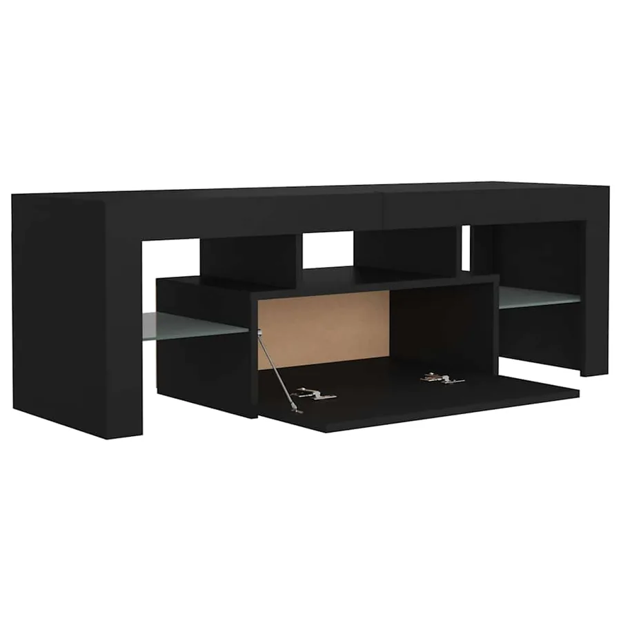 Meuble TV avec lumières LED noir 120x35x40 cm - 11