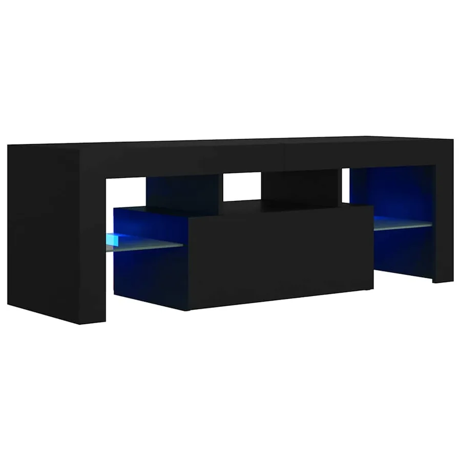 Meuble TV avec lumières LED noir 120x35x40 cm - 9