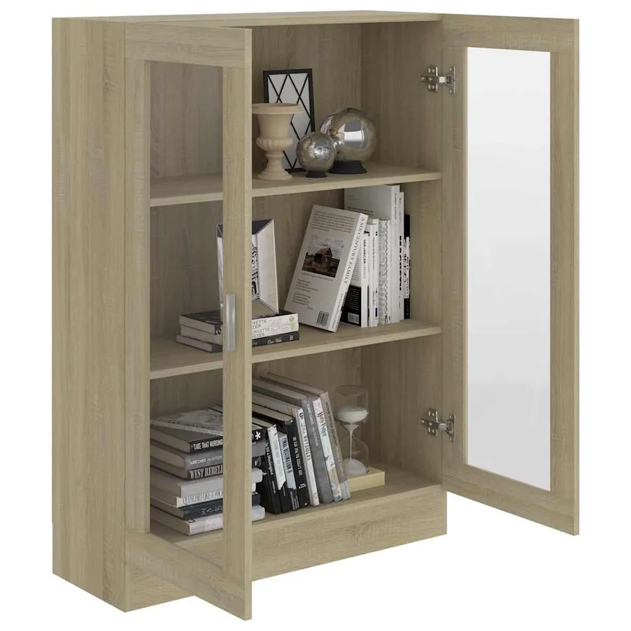 Armoire à vitrine Chêne sonoma 82,5x30,5x115 cm Bois ingénierie - 7