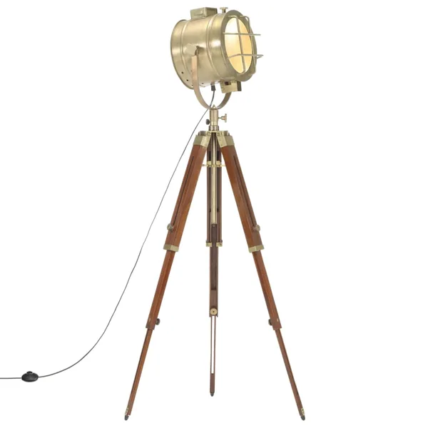 Lampadaire à trépied bois de manguier massif 165 cm