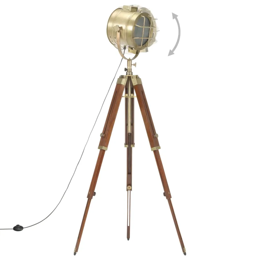 Lampadaire à trépied bois de manguier massif 165 cm - 3