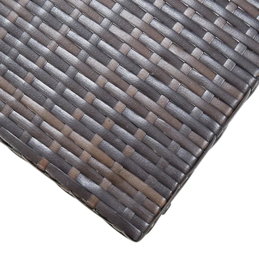 Tabouret pliable Résine tressée Marron - 5