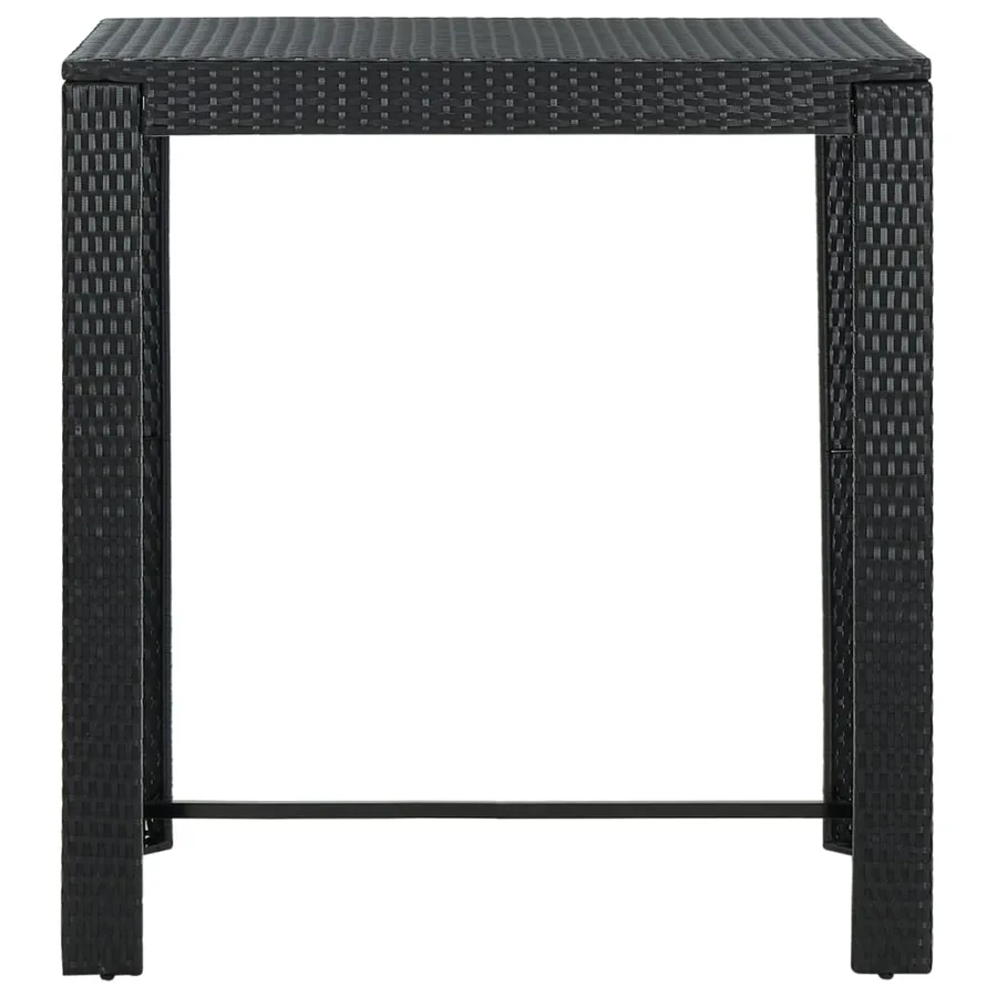 Table de bar de jardin Noir 100x60,5x110,5 cm Résine tressée - 2