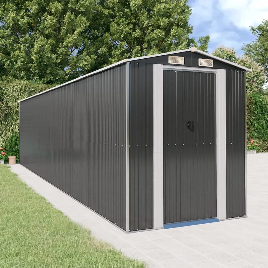 Abri de jardin Anthracite 192x855x223 cm Métal galvanisé