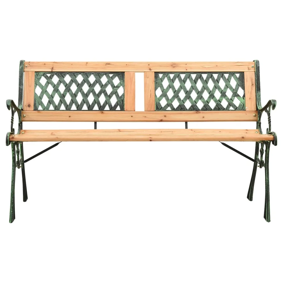 Banc de jardin 122 cm fonte et bois de sapin massif - 2