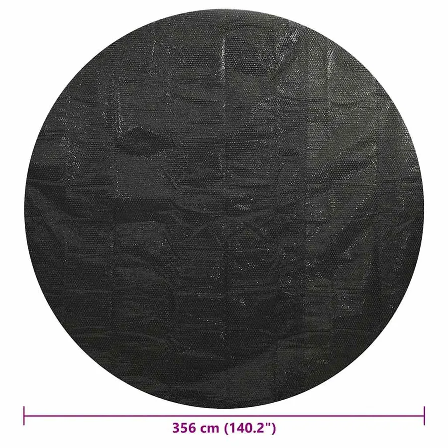 Couverture de piscine Noir 356 cm PE - 6