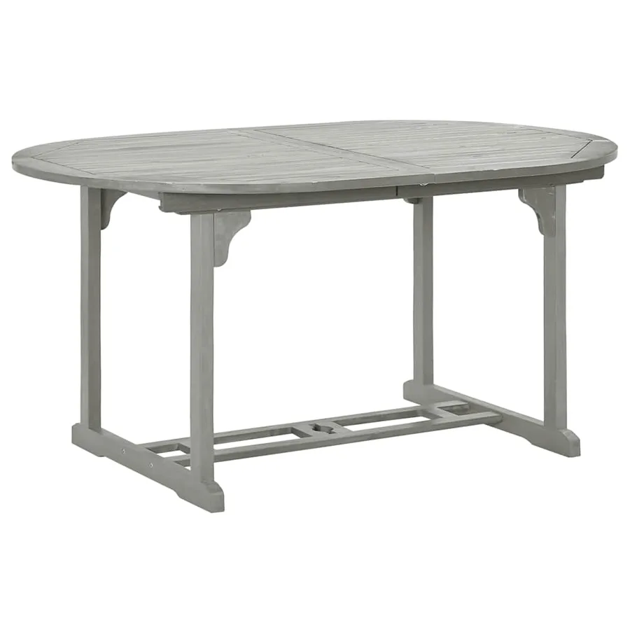 Table de jardin Gris 200x100x75 cm Bois d'acacia massif - 3
