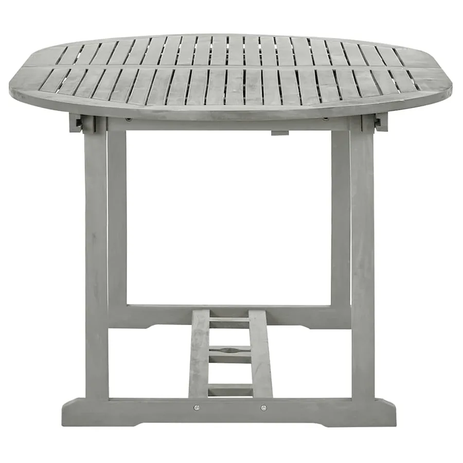 Table de jardin Gris 200x100x75 cm Bois d'acacia massif - 4