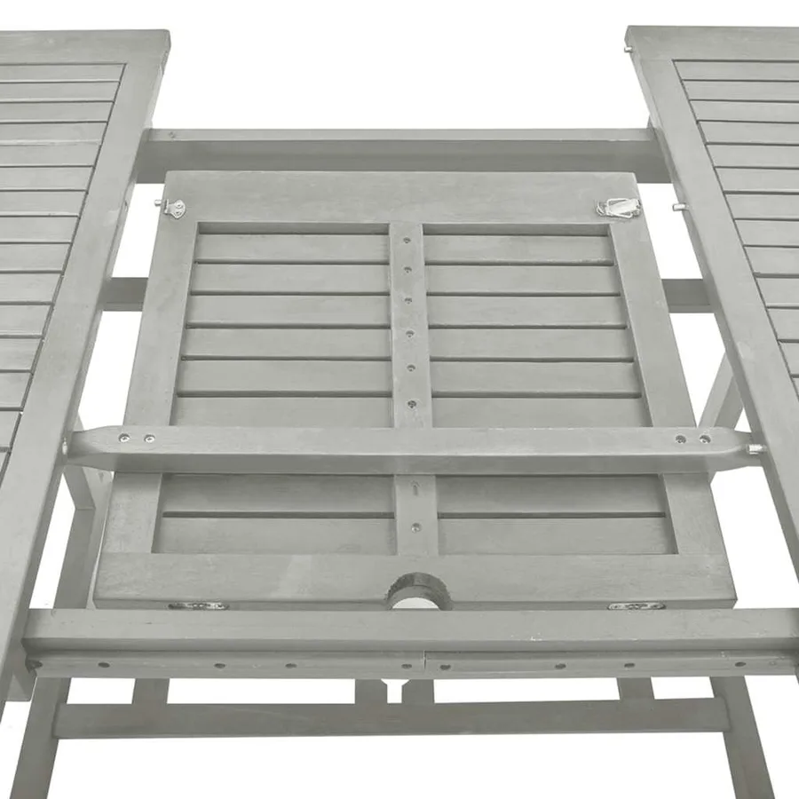 Table de jardin Gris 200x100x75 cm Bois d'acacia massif - 6