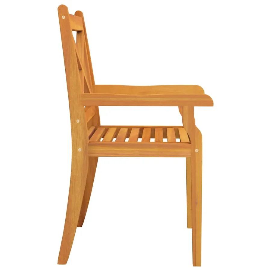 Chaises à manger d'extérieur lot de 2 Bois d'acacia massif - 5