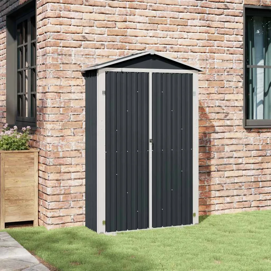 Abri de jardin Anthracite 116x45x175 cm Acier galvanisé - 3