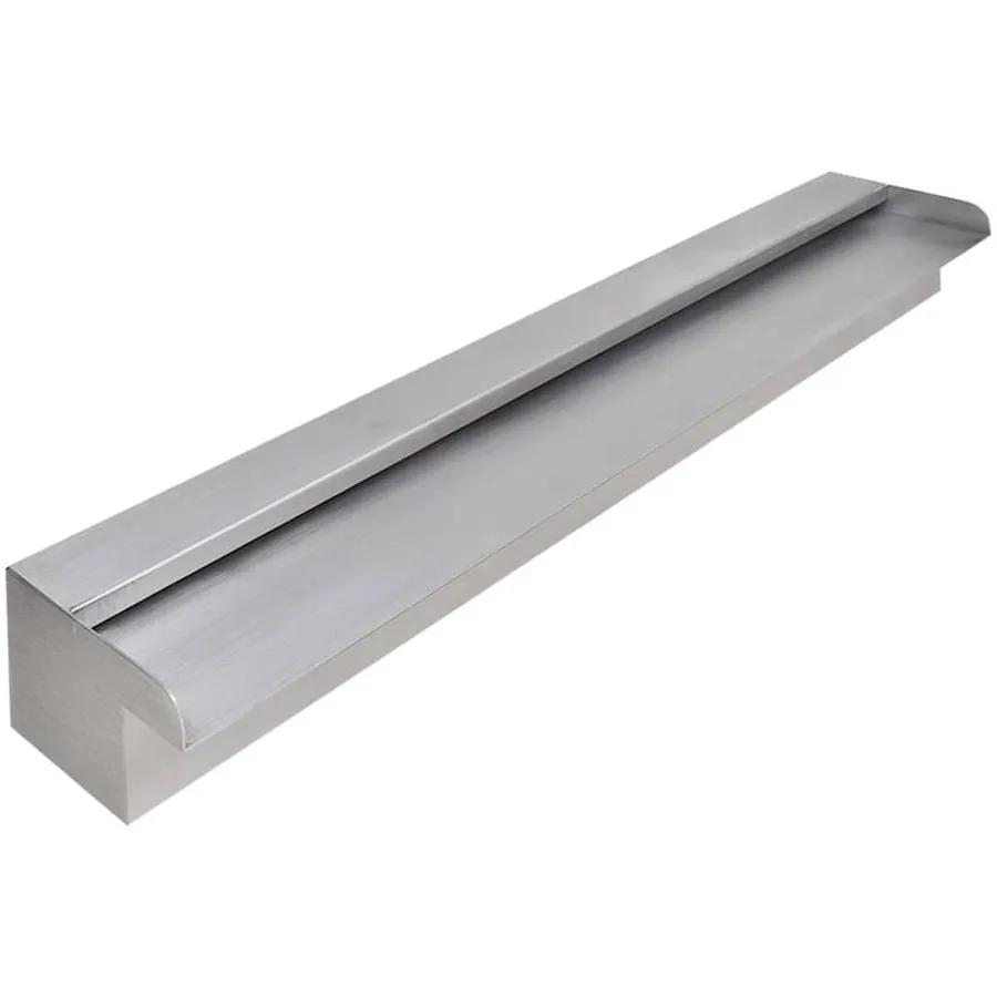 Lame d'eau rectangulaire pour piscine Acier inoxydable 90 cm - 2