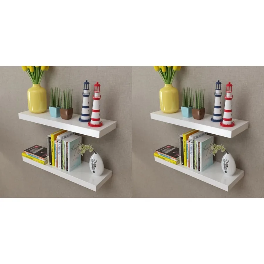 Étagères murales 4 pcs Blanc 60 cm