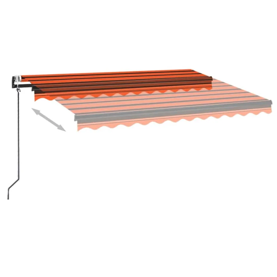 Auvent rétractable automatique 300x250 cm Orange et marron - 3