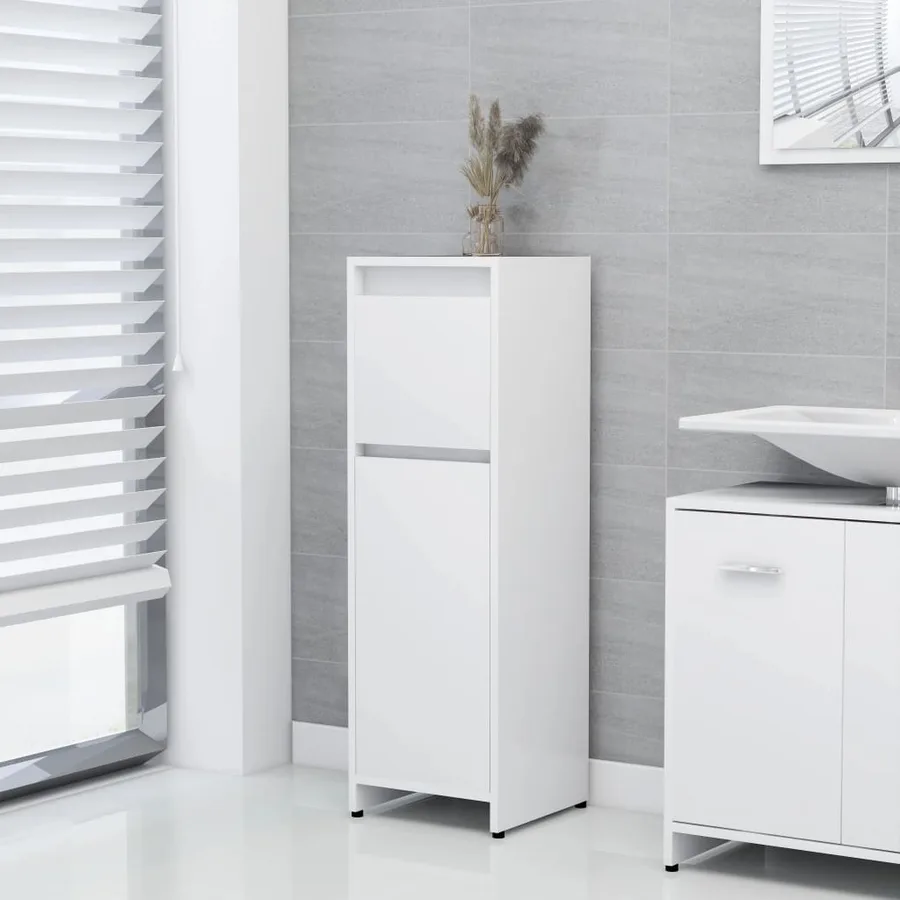 Ensemble de meubles de bain 3 pcs Blanc Bois d'ingénierie - 11