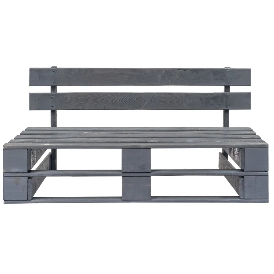 Canapé de jardin palette avec coussins sable Pinède - 4