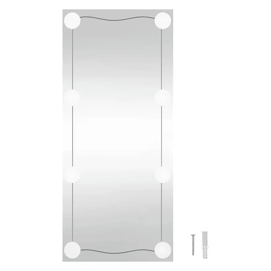 Miroir mural avec lumières LED 40x80 cm verre rectangulaire - 16