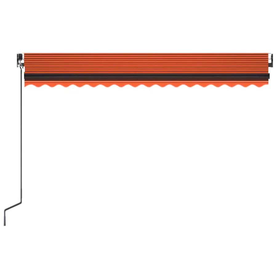 Auvent manuel rétractable 400x300 cm Orange et marron - 4