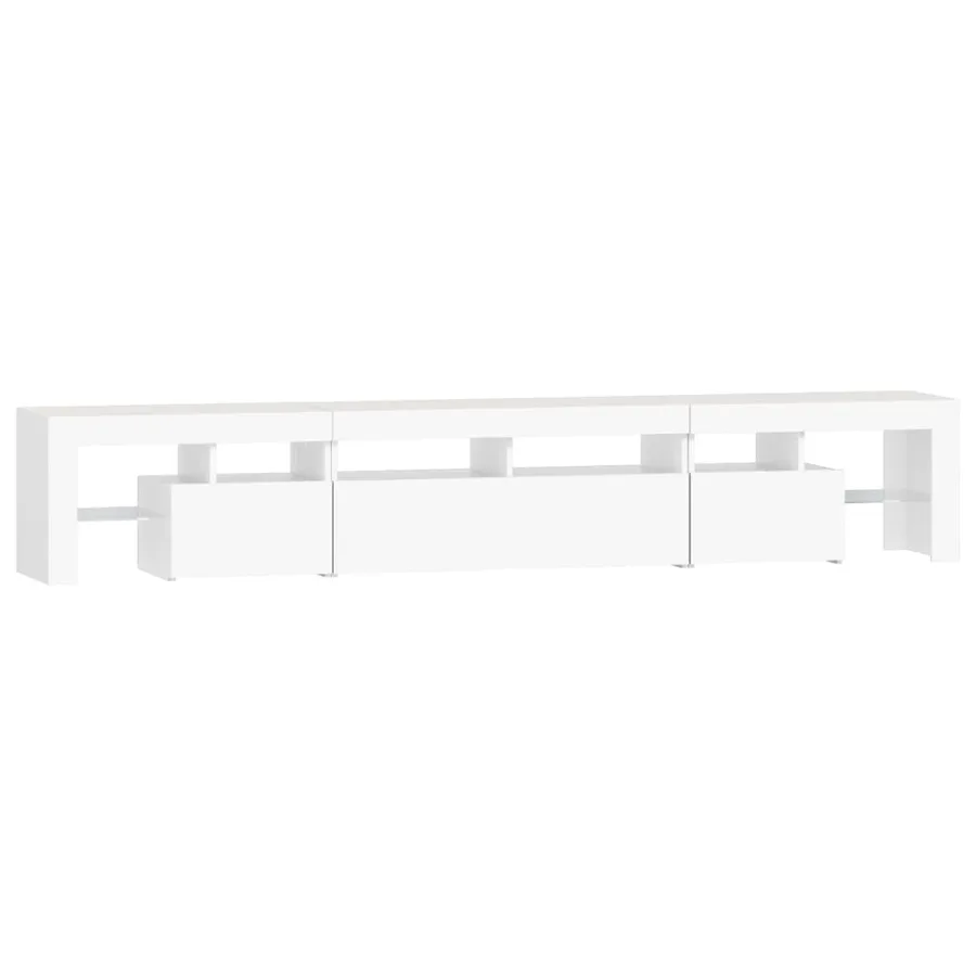 Meuble TV avec lumières LED Blanc 230x36,5x40 cm - 8