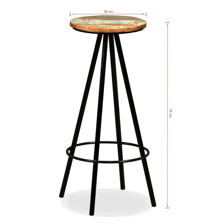Ensemble de bar 7 pcs Bois d'acacia massif et de récupération - 15