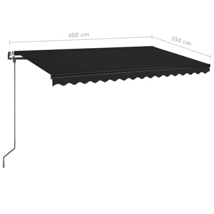 Auvent rétractable automatique 400x350 cm Anthracite - 9