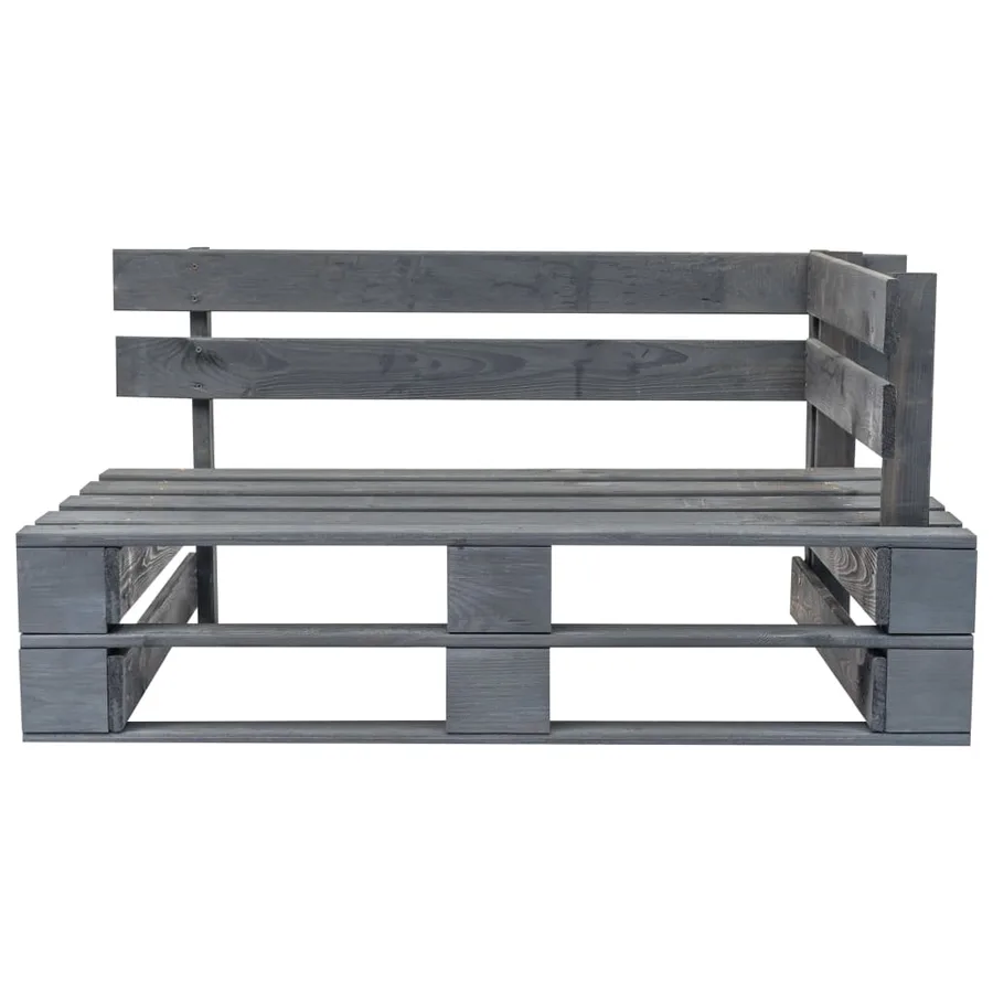 Canapé de jardin palette avec coussins sable Pinède - 4