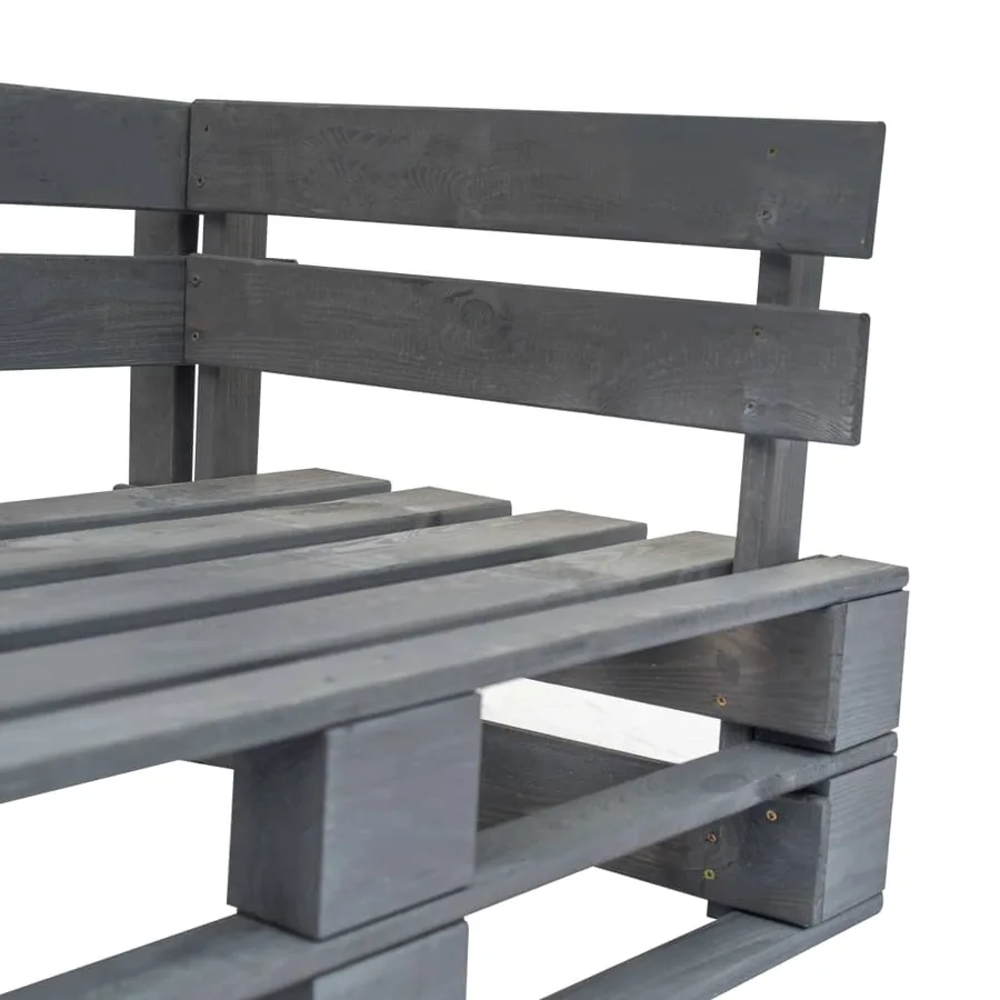 Canapé de jardin palette avec coussins sable Pinède - 5
