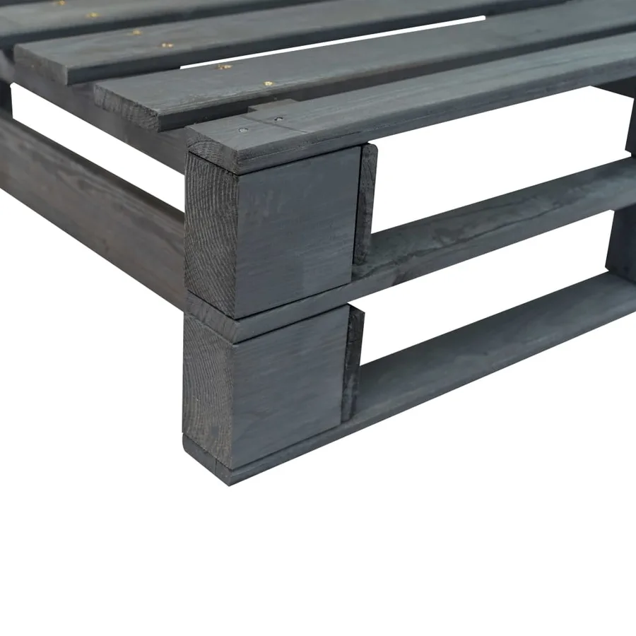 Canapé de jardin palette avec coussins sable Pinède - 6