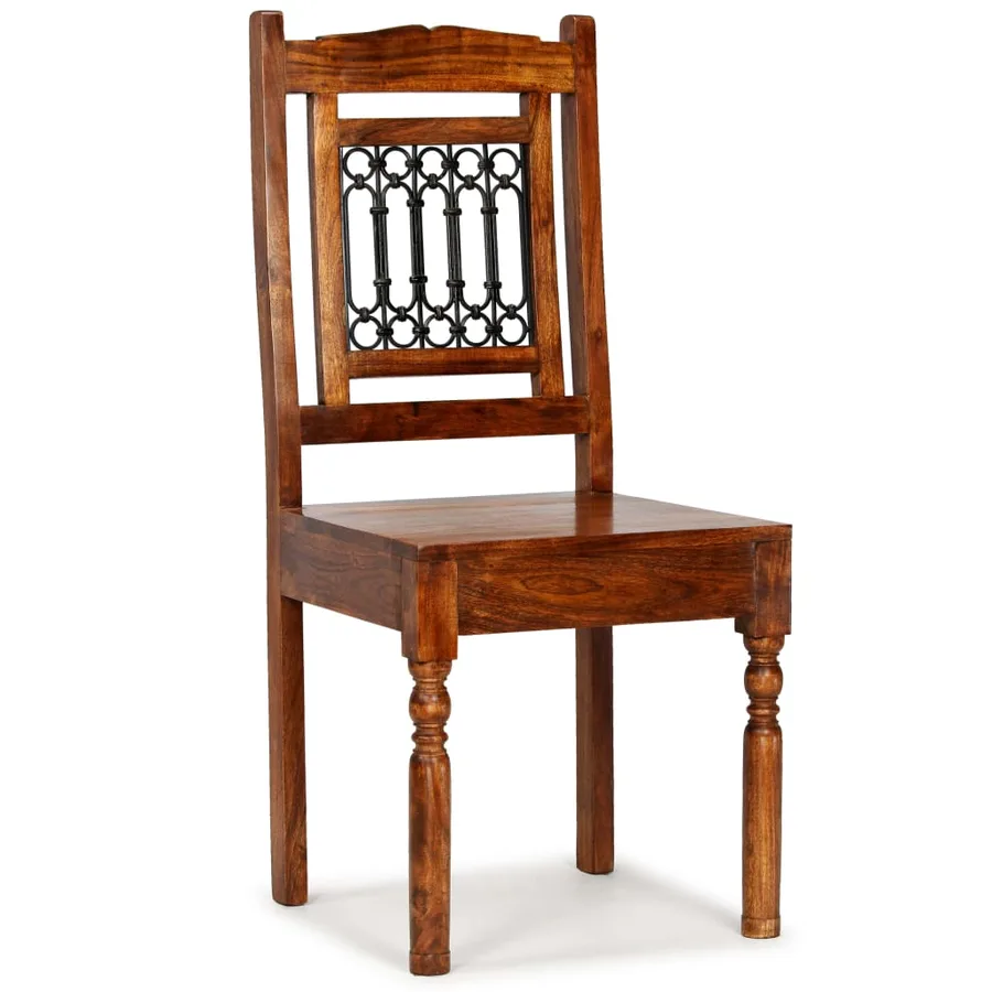 Chaises à manger lot de 6 bois massif classique - 8