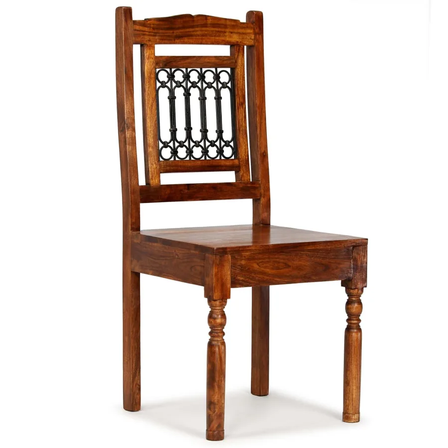 Chaises à manger lot de 6 bois massif classique - 9
