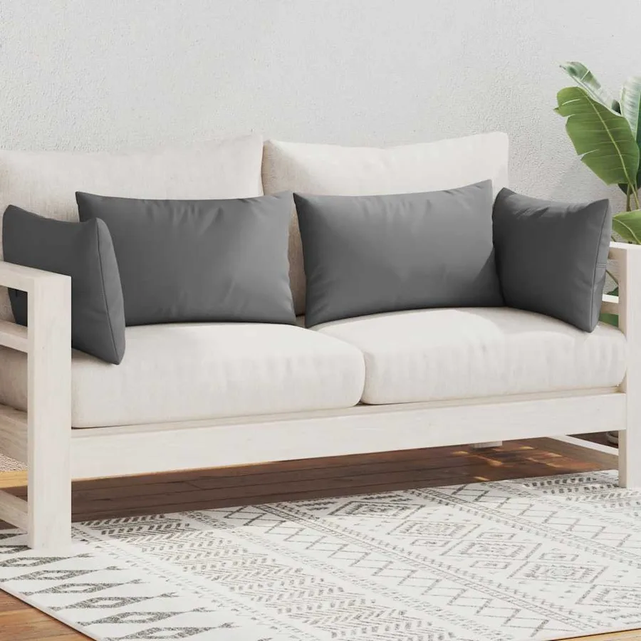 Oreiller d'extérieur lot de 4 60 x 40 cm Gris - 2