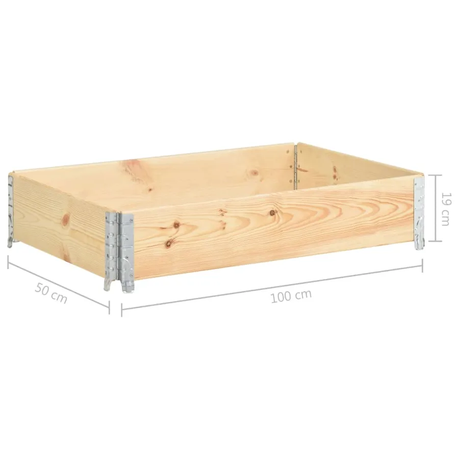 Jardinière surélevée 50x100 cm Bois de pin solide - 7