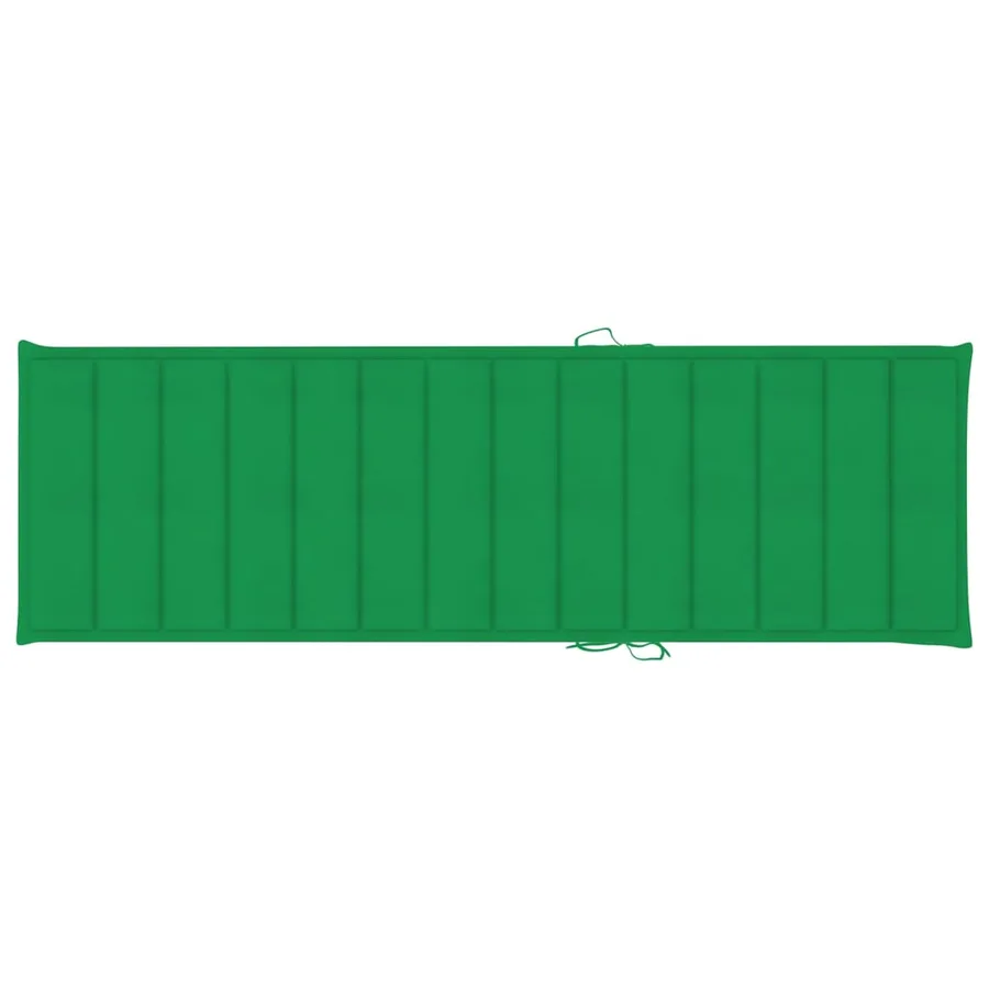 Chaise longue pliable avec coussin Bois d'acacia solide - 17