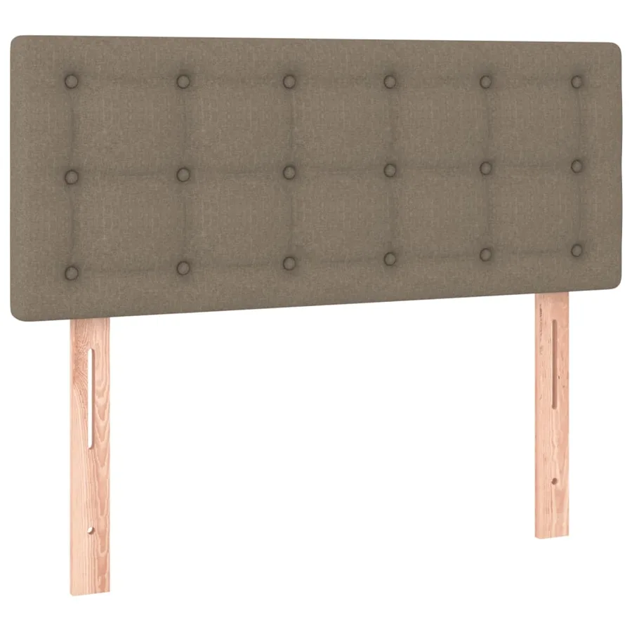 Sommier à lattes de lit avec matelas LED Taupe 100x200 cm Tissu - 7
