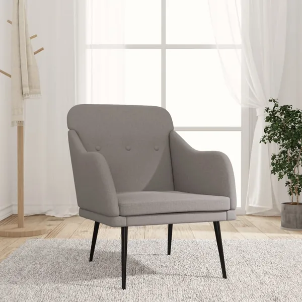 Fauteuil Taupe 63x76x80 cm Tissu