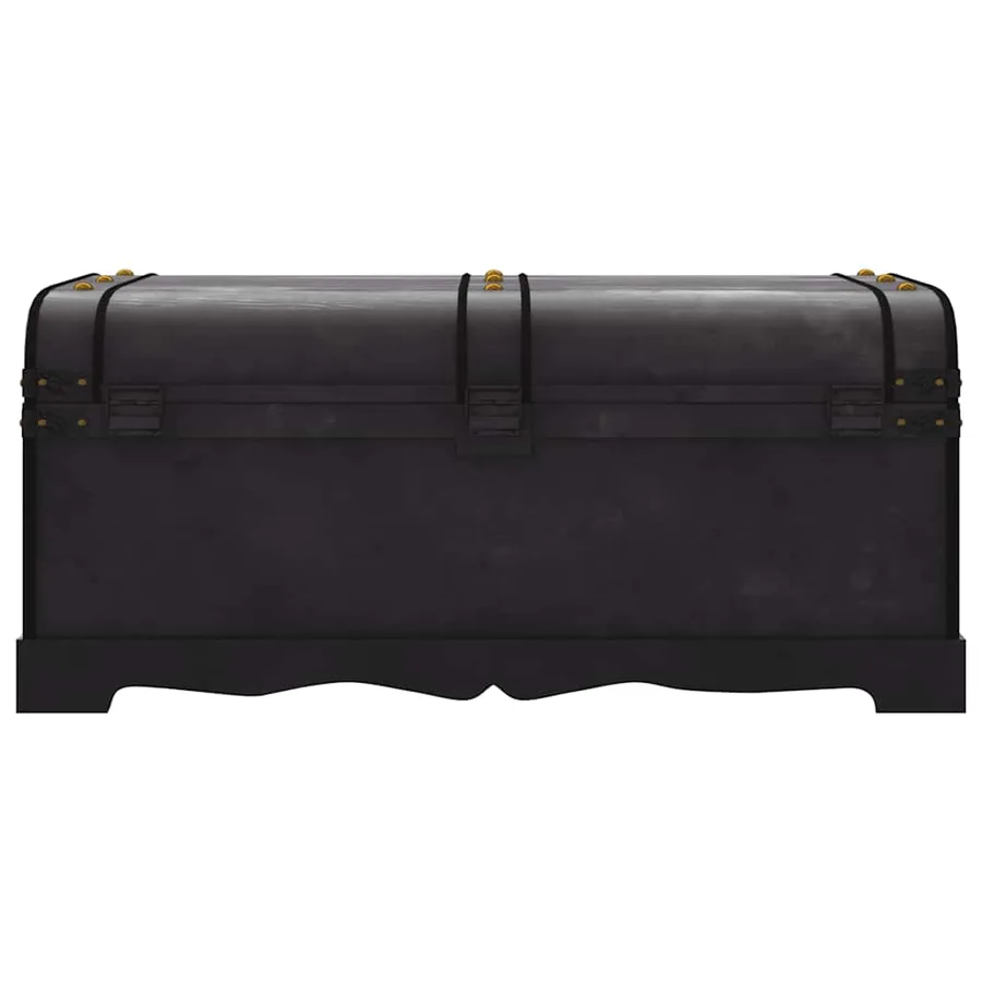 Coffre de rangement Bois Noir 90 x 51 x 42 cm - 7