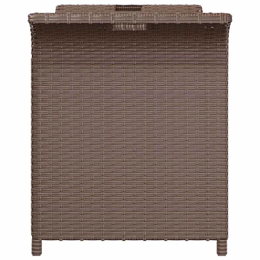 Banc de jardin avec coussin marron 116x46x57 cm résine tressée - 5