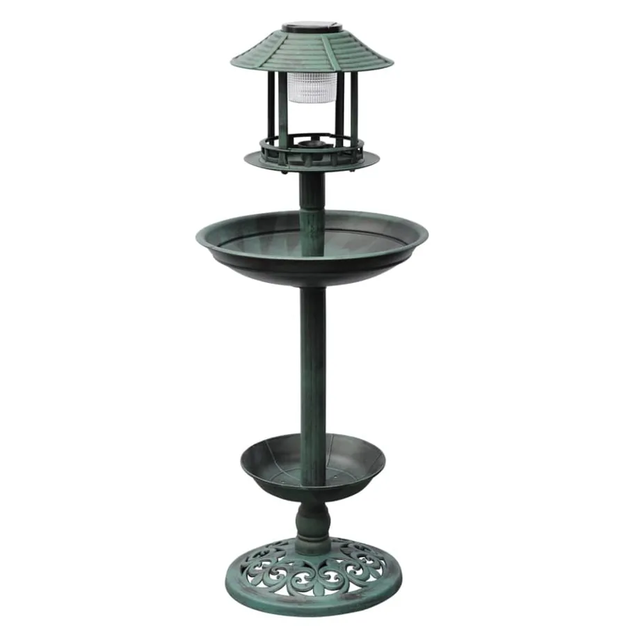 Mangeoire à oiseaux avec lampe solaire