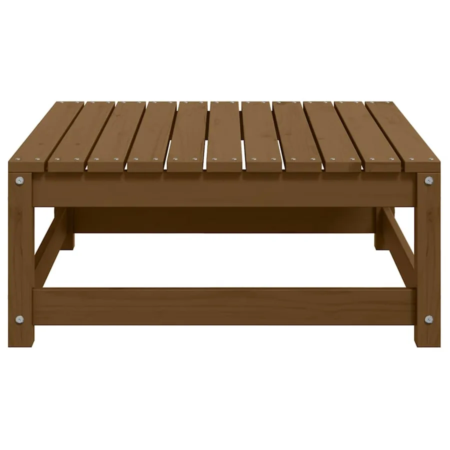 Repose-pieds de jardin avec coussins lot de 2 bois pin massif - 4