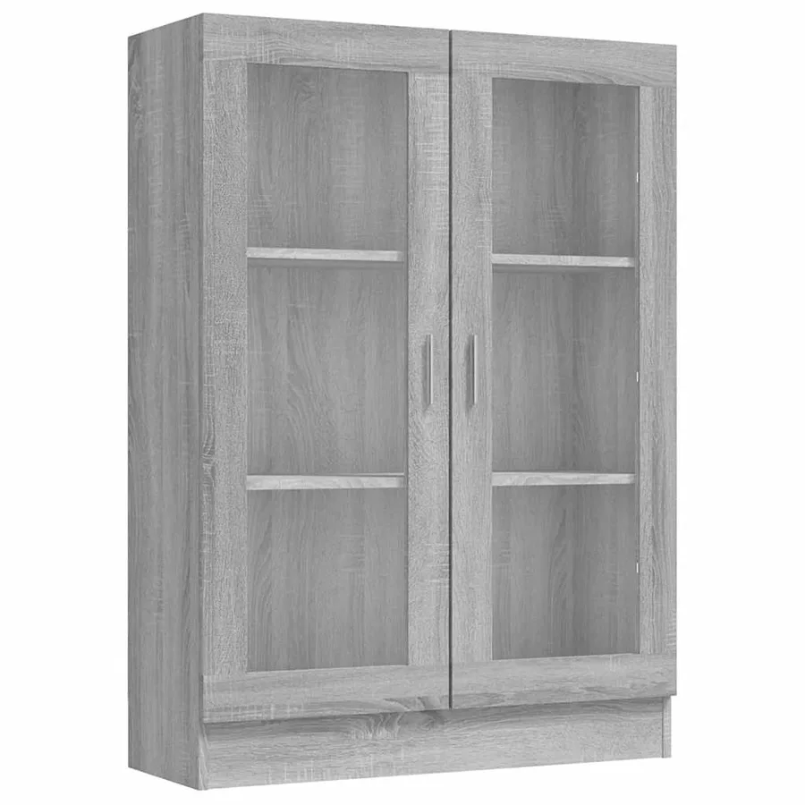 Armoire à vitrine Sonoma gris 82,5x30,5x115cm Bois d'ingénierie - 2