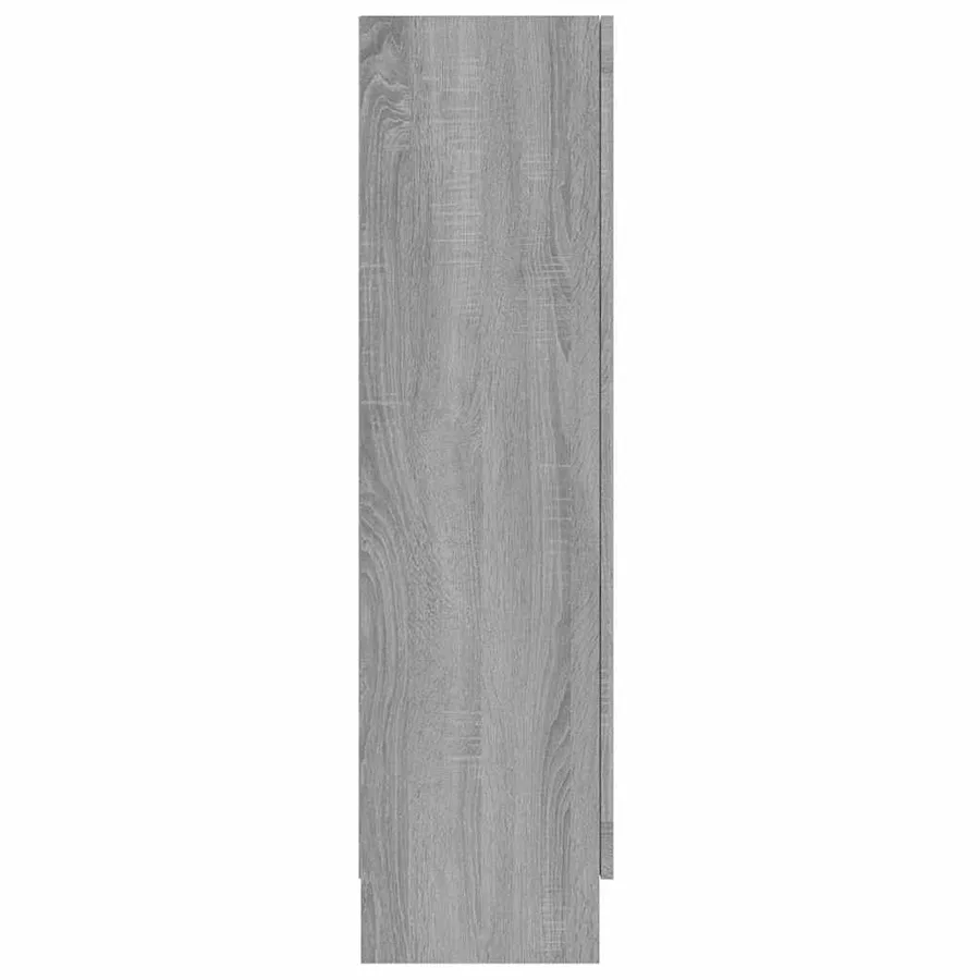 Armoire à vitrine Sonoma gris 82,5x30,5x115cm Bois d'ingénierie - 6