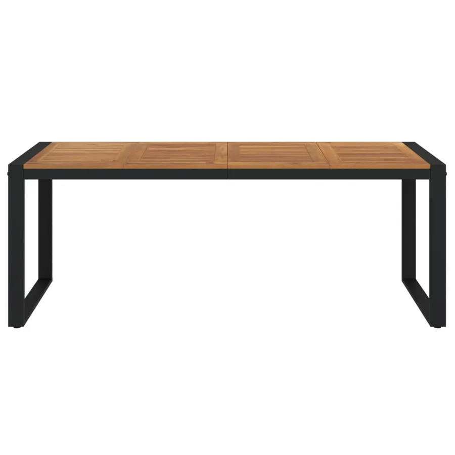 Table de jardin et pieds en forme de U 200x90x75 cm bois acacia - 3